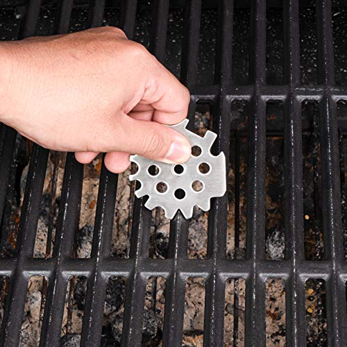 GASPRO Safer Grate Grill Scraper with Long Handle for All Grate, Bristle Free BBQ Cleaner, Heavy