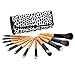 Glow 12 Make up Brushes Set in Leopard Print Case