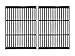 Hongso Polished Porcelain Grill Grates Replacement for Charbroil, Brinkmann 810-8401-S, 810-8532-F, 810-8534-S Models, Broil-Mate, Charmglow, Grill Chef, Grill Pro, Turbo, Set of 2