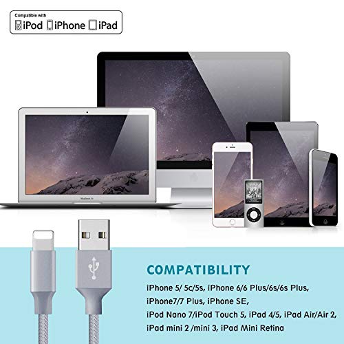 image for Aitaton MFi Certified Phone Charger Cable 4 Pack[3/6/6/10FT]Extra Long