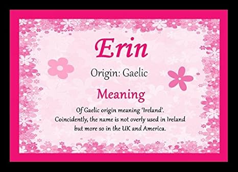Erin Personalised Name Meaning Placemat Amazon Co Uk Office Products
