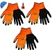 Ice Gripster 388INT Thermal Hi-Vis Orange/Black Cold Condition Work Gloves, Sizes M-XL (3Pair) (Medium)