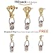 Picture Hangers 2.0, JKtown 160 Pcs Professional Golden Photo Frame Hooks,Heavy Duty Mount Holder Hanging Kit for Wall Mounting with Pin Nails,supports 10-100 lbs