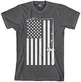 Threadrock Men's Fishing American Flag T-shirt