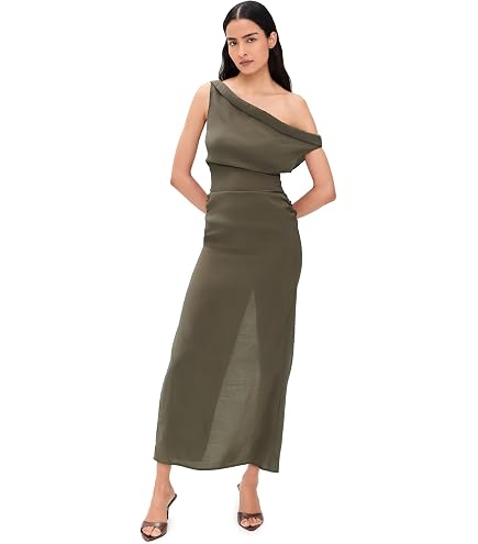 Lioness Women's District Maxi Dress, Chocolate Blue Polka, XXS at Amazon Women's Clothing store