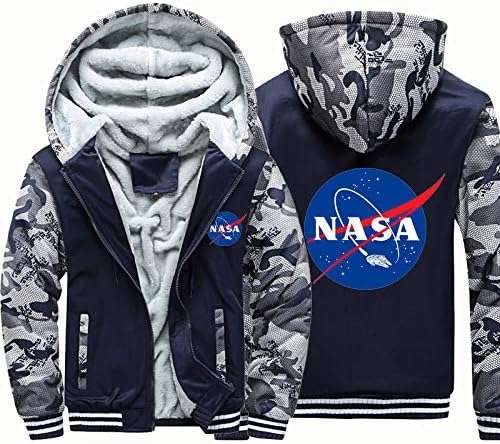 Hoodie Astronaut NASA Co Cotton Clothing Street Fashion Men And Women Lovers Zipper Sweatshirt 7-XXXL