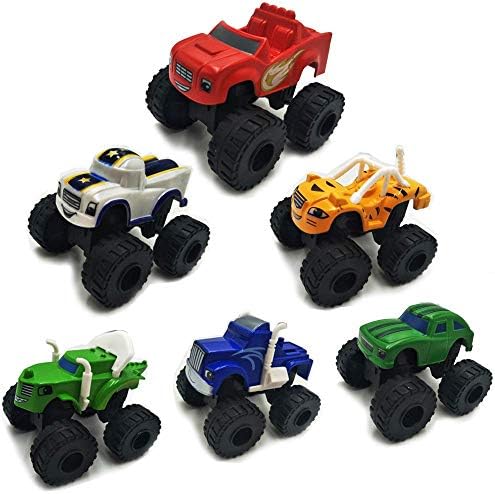 ITOY Nickelodeon Blaze & The Monster Machines, 6 Pack Monster Machines Toys Scooters Car - Crusher Truck Vehicles Toys Gifts for Kids