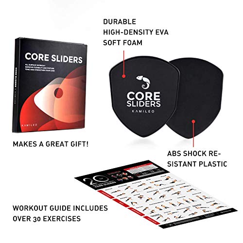 Kamileo Core Sliders 2 Pack,Dual Sided Use on Carpet or Hardwood Floors