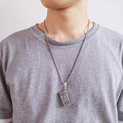 MPRAINBOW Stainless Steel Masonic Harmonica Vintage Musical Instrument Pendant Necklace,Harmonica can Blow - Thumbnail 5