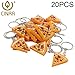 Pizza Pendant Key Chain - CINRA 20pcs Pizza Pendant Key Chain Buckle Purse Bag Charm Key Jewelry Chic Accessories Ornaments