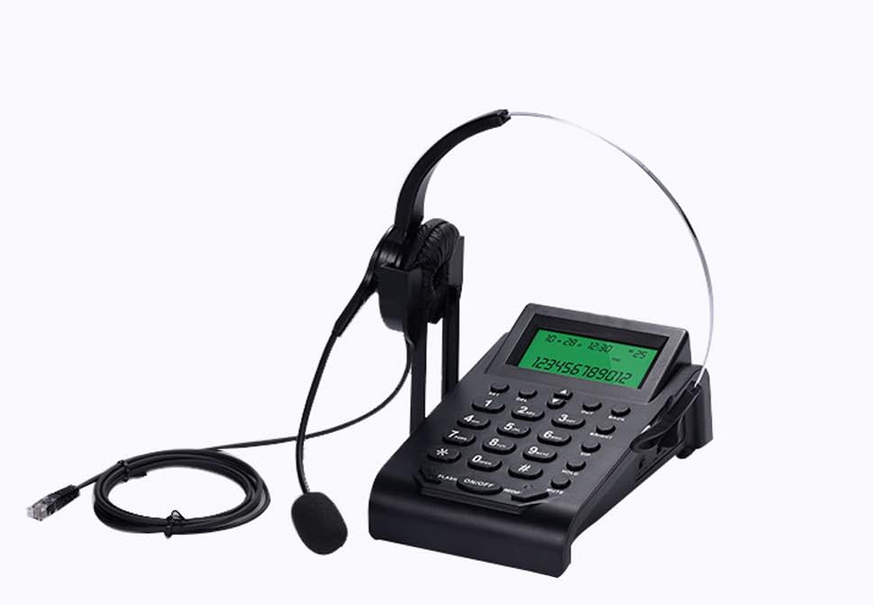 TelPal Call Center Corded Phone With Noise Cancellation Headset(HT580