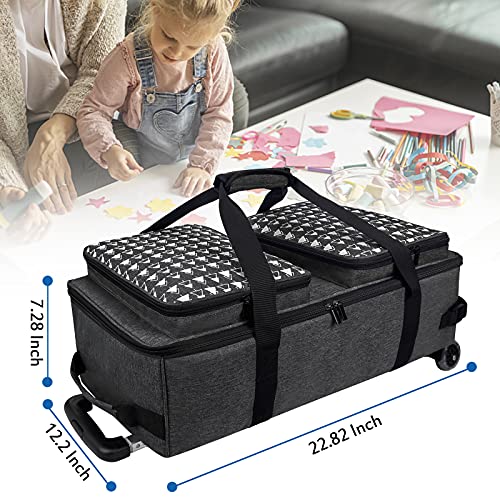 Collapsible Deluxe Die Cut Machine Storage Case with Wheels, Rolling