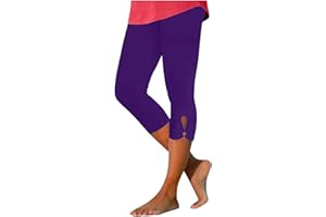 APIVOE Capri Leggings for Women 2024 Summer Plus Size Capris Knee Length Casual Workout Yoga Capri Pants Beach Cropped Pants