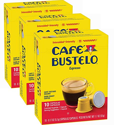 Nespresso Cafe Bustelo Coffee Espresso Capsules, 30 Count - //medicalbooks.filipinodoctors.org