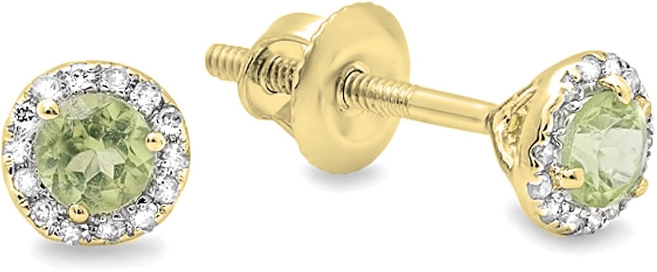 DazzlingRock Collection 14k Or jaune Rond I-J Diamant blanc