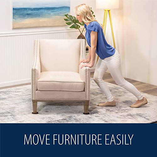 MIGHTY MONKEY Premium Furniture Sliders, 8 Pack, for Carpeted and Hard Floor Surfaces, Felt Furniture Coaster Pads, Gripper Sliders Protect Floors, Durable Foam Pad to Easily Move Couches, Sofa, Bed