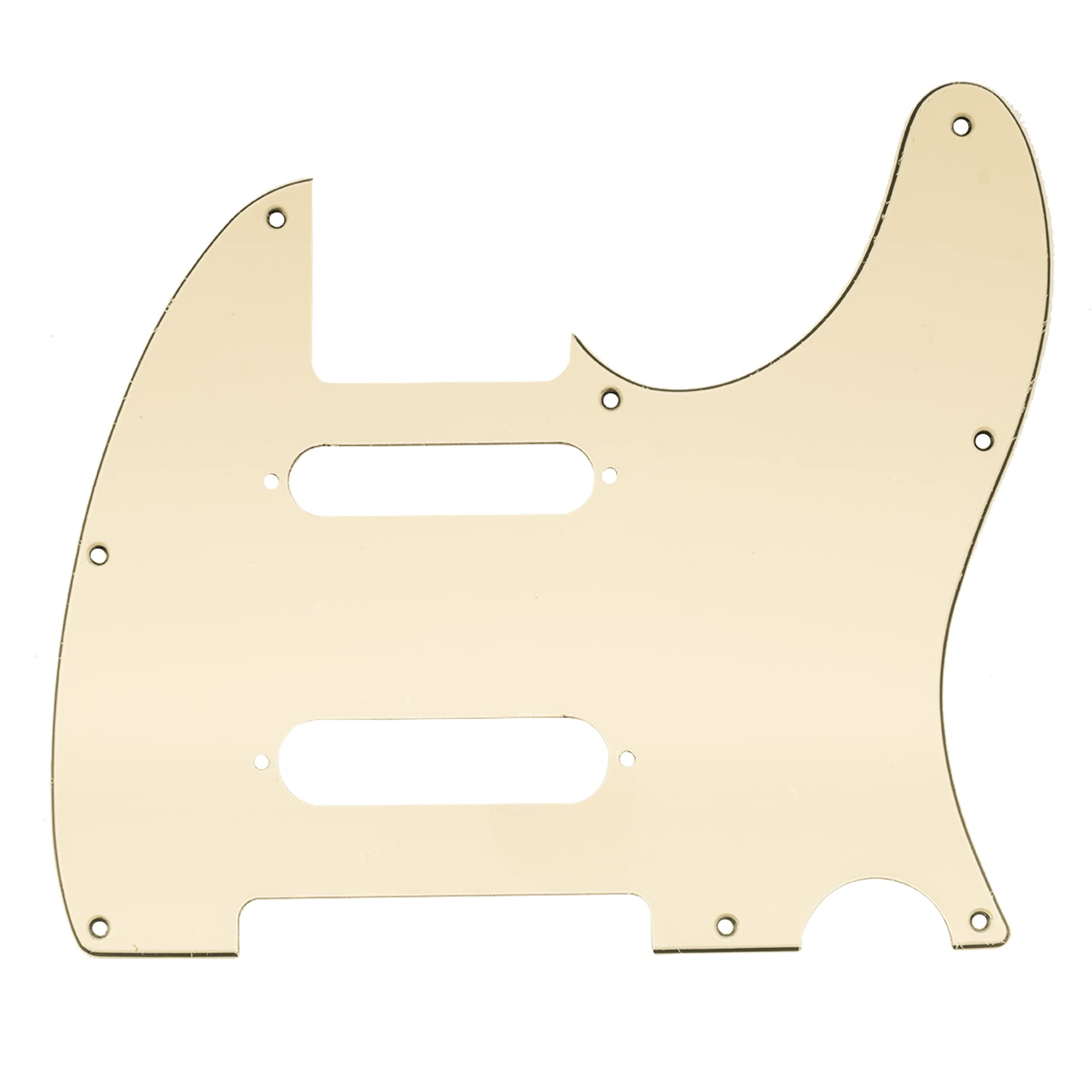 Musiclily Pro 8 Holes SS Guitar Tele Pickguard for USA/Mexico Fender Deluxe Nashville Telecaster Electric Guitar, 3Ply Cream — image 1