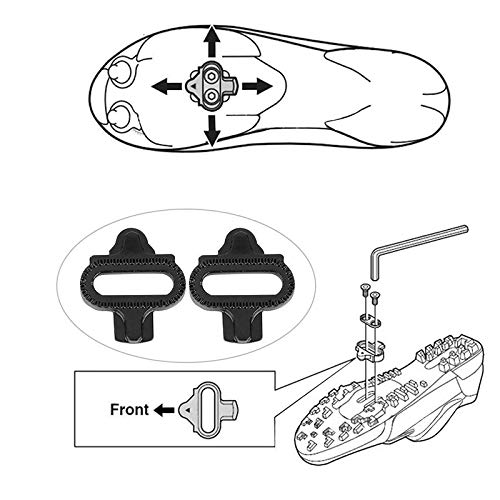 alextreme Bike Cleats,Bike Cleats for Shimano SPD - Spinning, Indoor Cycling & Mountain Bike Cleat Set,Bicycle Pedal Buckle - Thumbnail 3