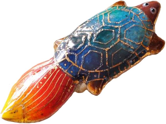Amazon Co Jp Unclez 七宝焼き ピンブローチ 蓑亀 緑毛亀 服 ファッション小物