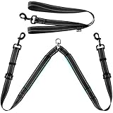 Pedy Double Dog Leash, Dual Dog Leash, Tangle Free Coupler Dog Walking &amp; Training Leash, Reflective Leash Tape for Two Dogs (Double)