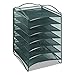 Safco Products Onyx Mesh Steel Literature Organizer, 6 Compartments, Black | Increase Efficiency & Convenience in Home, Office & Classrooms|Desktop or Tabletop