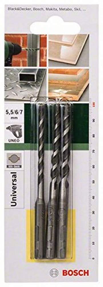 Bosch 3 Piece Uneo Multi-Purpose Drill Bit Set — image 1