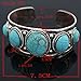 Jianxi Woman Jewelry Fashion Bohemia Style Synthetic Compressed Turquoise Bracelet Antique Rgentium Plated Base Vintage Bangle …