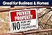 Private Property No Hunting Fishing Trespassing Sign, (2 Pack) 10x14 Inches, Rust Free .040 Aluminum, Fade Resistant, Made in USA