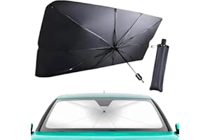 Protetor Solar Para Brisa Automotivo Retrátil - Quebra-Sol Portátil com Proteção UV e Isolamento Térmico, Reduz Calor Interno, Dobrável, Ajuste Universal para Carro e Preto