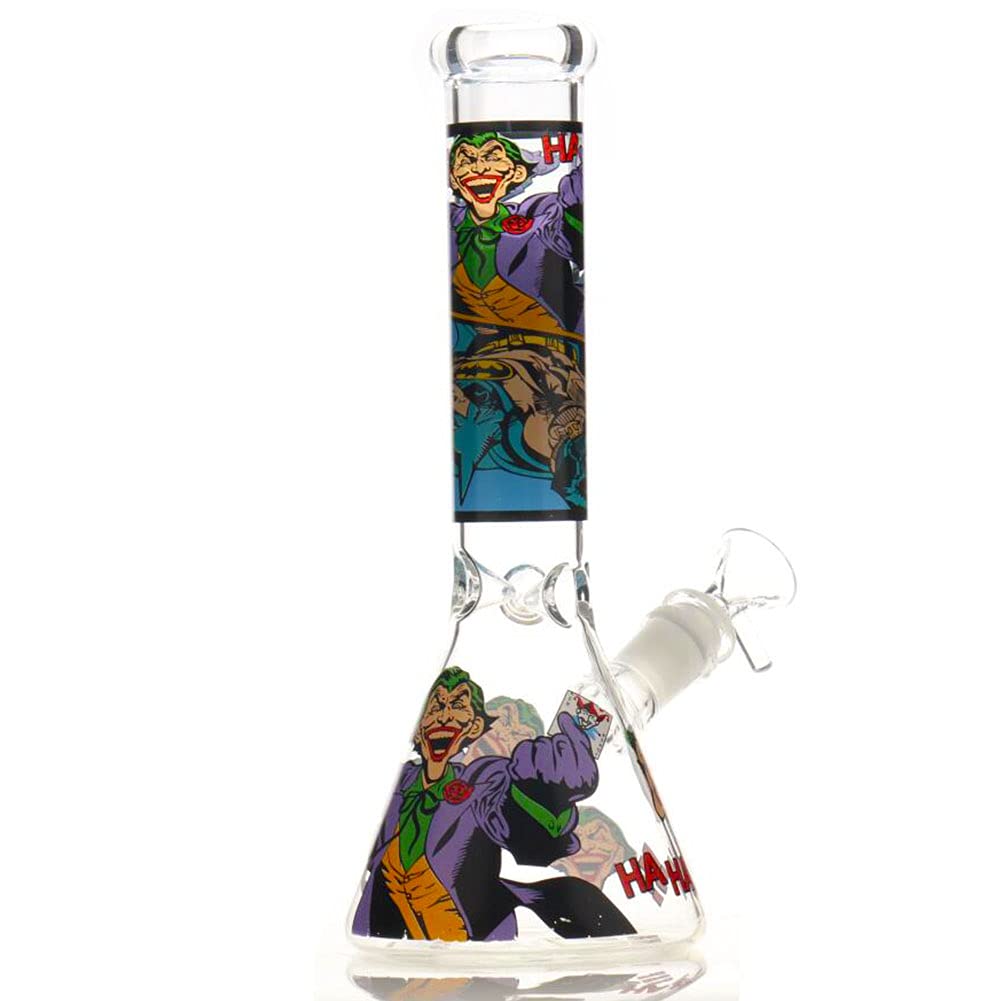 Glass Bong with percolate, Mini bong with 14.5mm Bong Bowl Height 20cm weight 400g Glass Pipe for Smoking bongs "Nicotine Free" (Mini Bongs) (26cm Blue Bong)