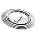 Cook N Home Stainless Steel with Glass Center Universal Lid, Fits 8, 10.25, 11, and 12-Inch