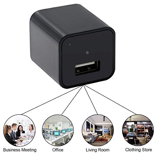Hidden Spy Camera 1080P HD USB Wall Charger for Home Security Surveillance Baby Pet Monitor Video Recorder Mini Nanny Cam by Funcilit - Thumbnail 2