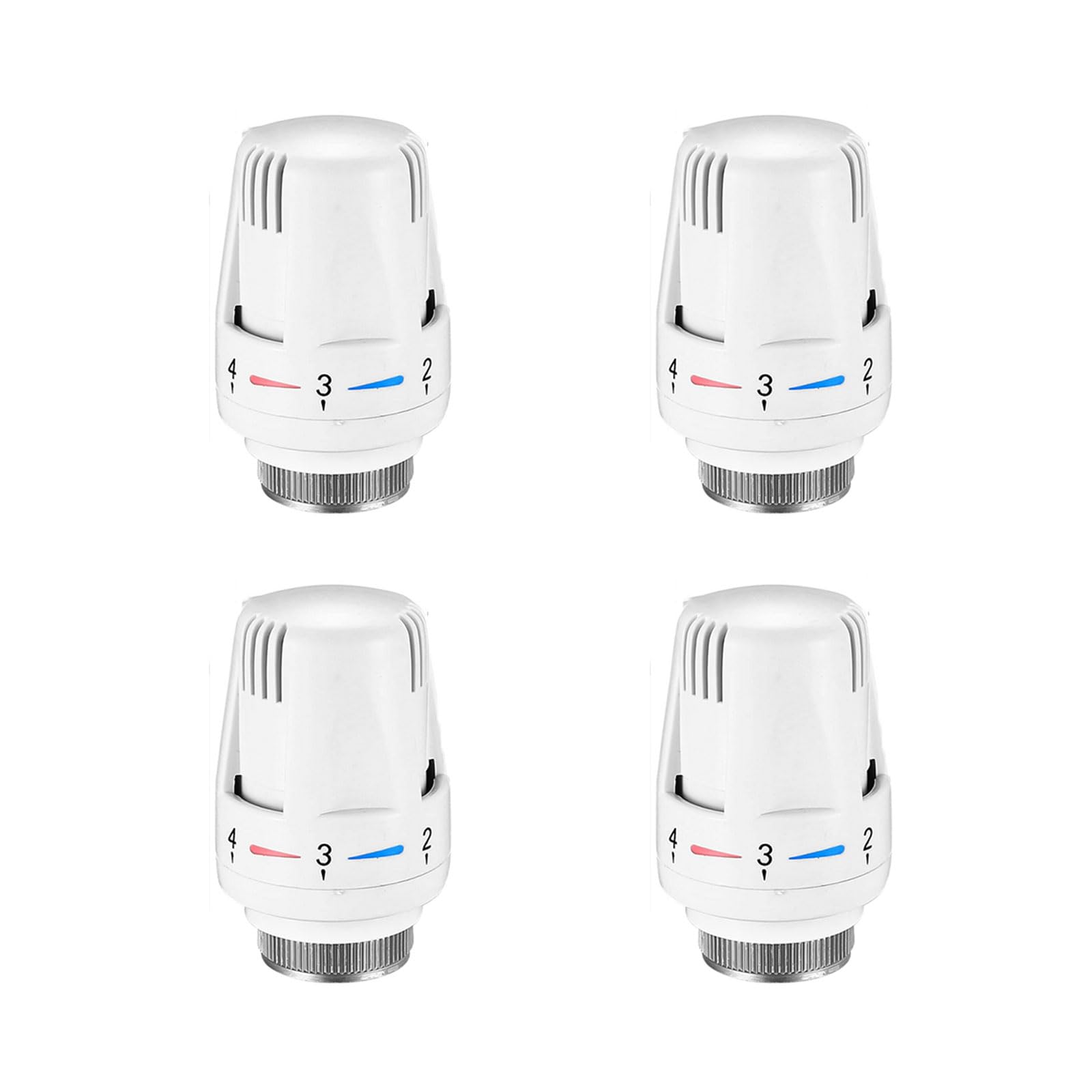 BDHI 4pcs TRV M30x1.5 Thermostatic Radiator Head Valve Thermostat Head Radiator Thermostat Head Replacement Trv Radiator Valves Heating System Temperature Control for Home Office(Y239-4)