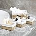 HOSROOME Handmade Wicker Storage Baskets Set Woven Decorative Organizing Nesting Baskets for Bedroom Bathroom(Set of 4,Beige)