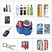 Can with Cigarette and Lighter Holder Slim Can Sleeves Neoprene Beverage Coolers (Blue)