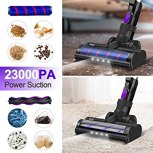INSE Cordless Vacuum Cleaner, 23KPa Powerful Suction Stick Vacuum, Up to 45min Runtime