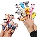 Finger Puppets Set 16 Pcs - Animal Finger Puppets Family Members, Soft Plush Finger Puppet Toys for Kids, Toddlers, Party Favors for Shows, Playtime, Schools