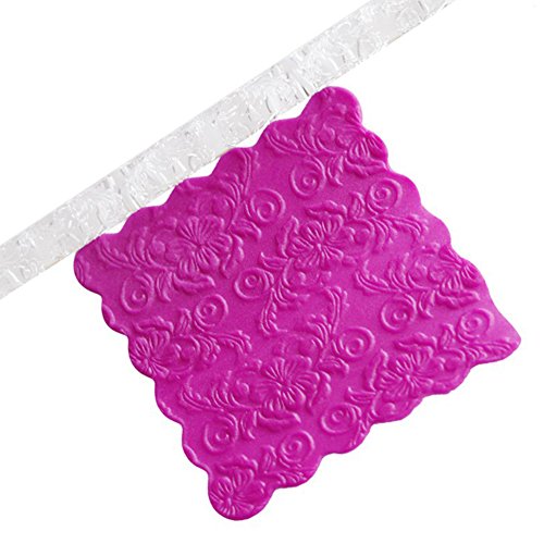 Textured Rolling Pin, Acrylic Rolling Pins Non-Stick Sugar-craft Cake Decoration Colorful Fondant Pasta Roller Embossed Patterned Mold DIY Lightweight Rolling Pin Kitchen Accessories(Style 1,style A) - Thumbnail 2
