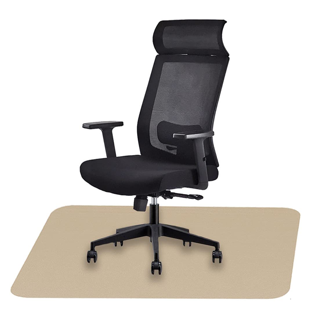 Icegrey Office Chair Mat Rectangular Washable Non Slip Floor Protector for Hardwood Floors and Tile Floor Beige 120x90cm