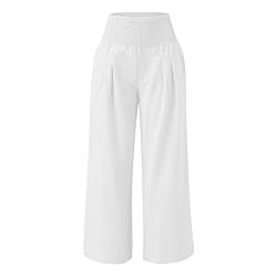 JIOEEH Women's Pants Leg Palazzo Pants for Torn
