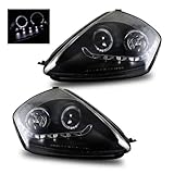 SPPC Projector Headlights Two Halo Black (R8 Style) For Mitsubihi Eclipse - (Pair)