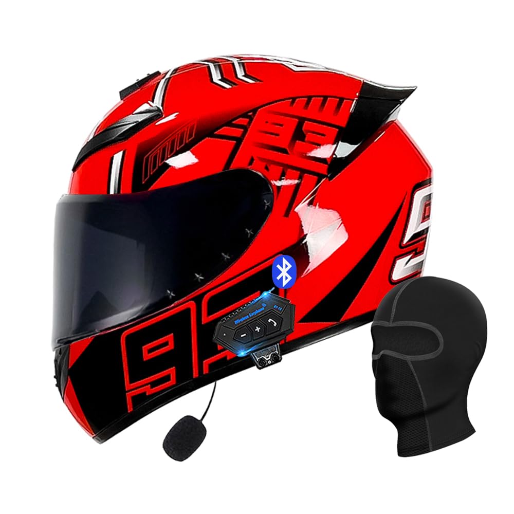 Motorcycle Bluetooth Full Face Helmet, Integrated