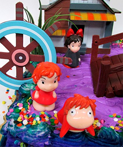 15 Piece ANIME Studio Ghibli Themed Birthday Cake Topper Set Featuring 