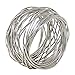 Divine Glance Napkin Ring with, Bling Table Decorations for Wedding Banquet Bridal Shower Christmas Dinner Holiday Party (Silver, 12)