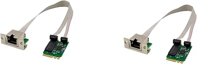 Bcowtte M.2 A+E 2.5G Ethernet Adapter RTL8125B Multi-Gigabit Network Card 2-Pack