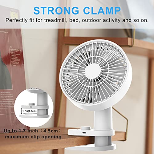 Portable Clip on Fan Rechargeable Desk Fan with Remote Auto Oscillating