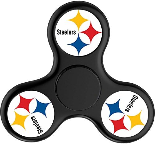 Fakalove Pittsburgh Steelers Hand Toys Triangle Fingertips finger spiner Peg-top Toys Toy Game Whipping Top Scopperil Finger Tip For Adults and children Spinner Fidget