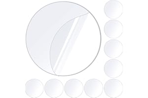 ZOMPAGO 10PCS Heavy Duty Double Sided Adhesive Mounting Circle Tape- Waterproof,Strong Adhesion,Clear, High Strength,No Residue Removability for Hanging,Wall Mounting, Home Decor,Adhesive for Shower