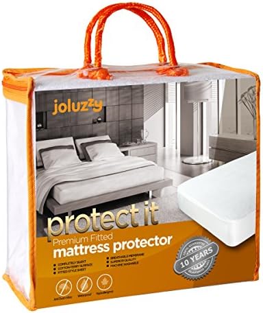 joluzzy Terry Cotton Mattress Protector 54″ x 80", Fitted Sheet Mattress Cover, 18" Deep Pocket - Waterproof, Breathable, Stretchable and Noiseless (Full XL)