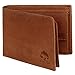 RUSTIC TOWN Wallet for Men-Genuine Leather RFID Blocking Bifold Wallet With Coin Pocket (Brown #2)